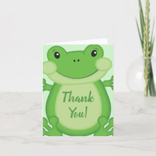 Frog Baby Dusche Grün Dankeskarte