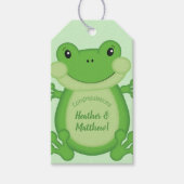 Frog Baby Dusche Grün Geschenkanhänger (Vorderseite)