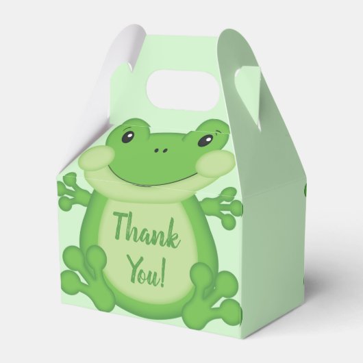 Frog Baby Dusche Grün Geschenkschachtel (Rückseite)