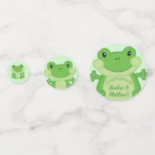 Frog Baby Dusche Grün Konfetti (Rückseiten)