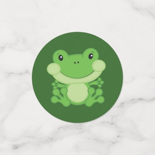 Frog Baby Dusche Grün Konfetti (Klein Vorderseite)