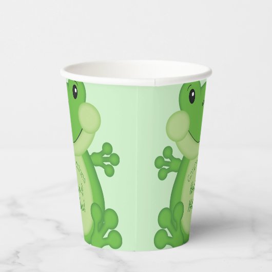 Frog Baby Dusche Grün Pappbecher (Rechts)