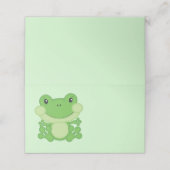 Frog Baby Dusche Grün Platzkarte (Außenseite Aufgefaltet)