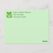 Frog Baby Dusche Grün Postkarte (Rückseite)