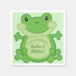 Frog Baby Dusche Grün Serviette