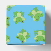 Frog Baby Shower Blue Geschenkschachtel (Oben)