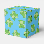 Frog Baby Shower Blue Geschenkschachtel (Rückseite)