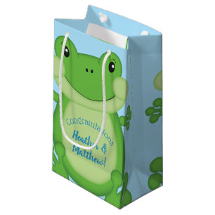 Frog Baby Shower Blue Kleine Geschenktüte