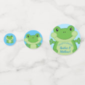 Frog Baby Shower Blue Konfetti (Vorderseiten)