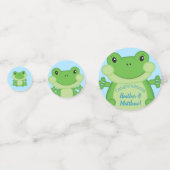 Frog Baby Shower Blue Konfetti (Rückseiten)