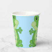 Frog Baby Shower Blue Pappbecher (Links)
