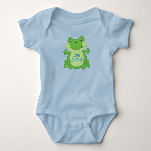Frog Baby Shower Blue Strampler (Vorderseite)