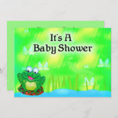 Frog Baby Shower Einladung (Vorne/Hinten)