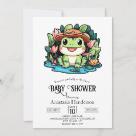 Frog Baby Shower Einladung