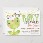 Frog Baby Shower Einladung, Boy Einladung (Vorderseite)