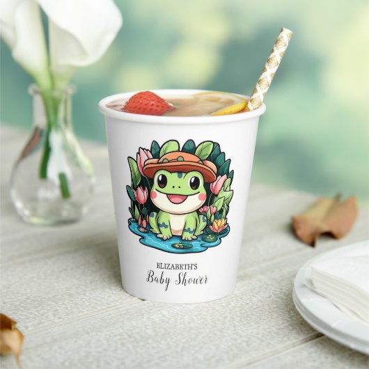 Frog Baby Shower Pappbecher (In Situ)