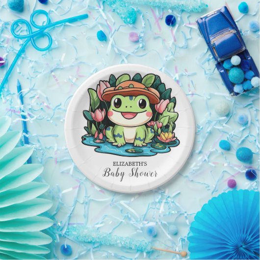 Frog Baby Shower Pappteller (Party)