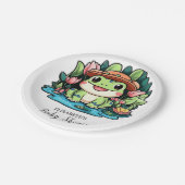 Frog Baby Shower Pappteller (Schrägansicht)
