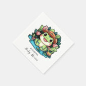 Frog Baby Shower Serviette (Ecke)