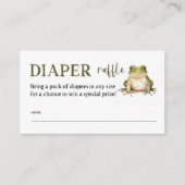 Frog Baby Shower Windeln Raffel Tickets Begleitkarte (Vorderseite)