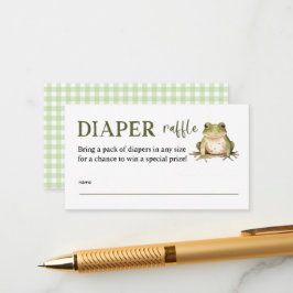 Frog Baby Shower Windeln Raffel Tickets Begleitkarte
