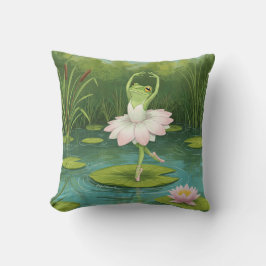 Frog Ballerina Pillow Kissen