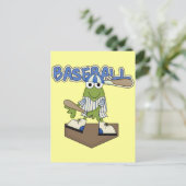 Frog Baseball Zuhause Plate Tshirts und Geschenke Postkarte (Stehend Vorderseite)