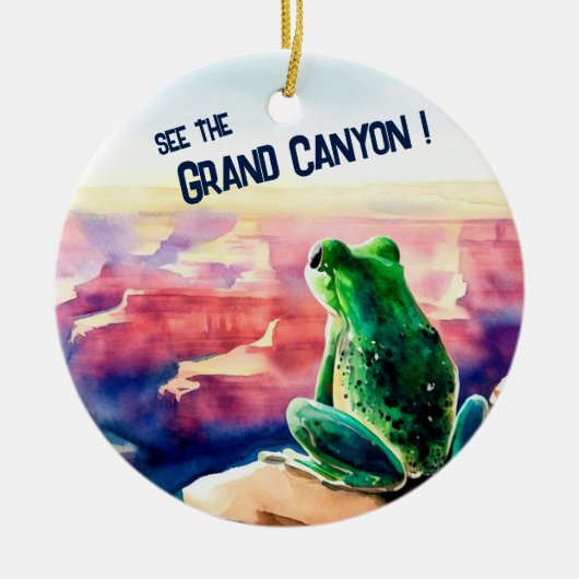 Frog beim Grand Canyon Souvenir Keramik Ornament (Vorne)