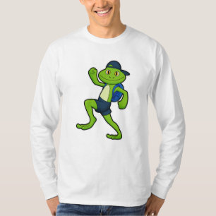 Frog beim Laufen mit Rucksack & Hut T-Shirt