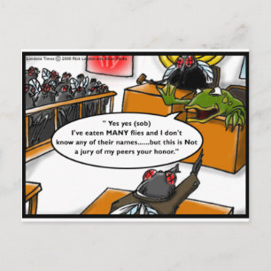Frog Beklagte Fly Jury Funny Gifts & T-Shirts Postkarte