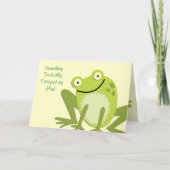 Frog Belated Geburtstagsgrüße Karte (Vorderseite)