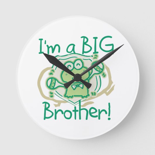 Frog Big Brother Runde Wanduhr (Vorderseite)