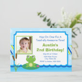 Frog Birthday Einladung 12x18 Toad Einladung (Stehend Vorderseite)