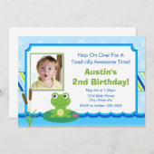 Frog Birthday Einladung 12x18 Toad Einladung (Vorne/Hinten)
