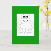 Frog Birthday Karte (Gelbe Blume)