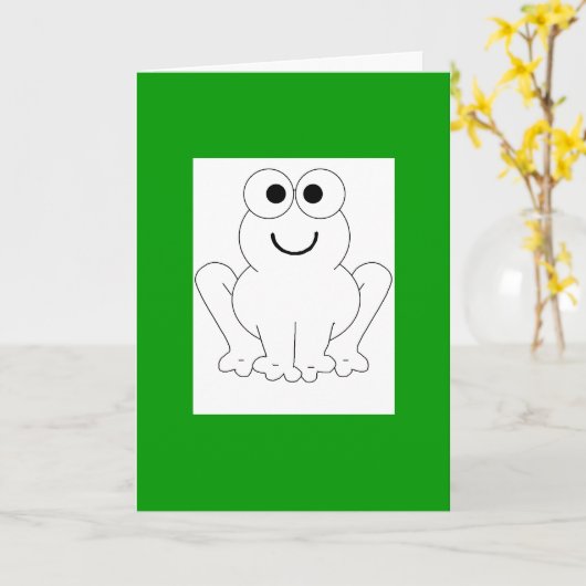 Frog Birthday Karte (Gelbe Blume)