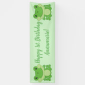 Frog Birthday Party Banner (Vertikal)