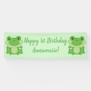 Frog Birthday Party Banner