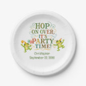 Frog Birthday Party Boy Girl Kleinkind Kinder Pappteller (Vorderseite)