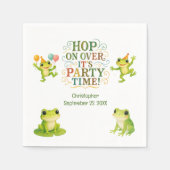 Frog Birthday Party Boy Girl Kleinkind Kinder Serviette (Vorderseite)