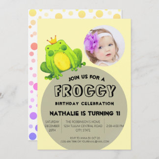 Frog Birthday Party Einladung