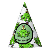 FROG BIRTHDAY PARTY HAT FROG DESIGN PARTYHÜTCHEN (Vorderseite)