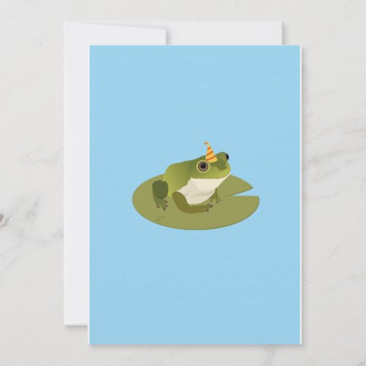 Frog Birthday Party Hop auf Over To Party! Einladung (Rückseite)