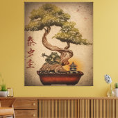Frog Bonsai Tree Art Design | Animal Lover Gift Leinwanddruck (Insitu (Wohnzimmer))