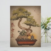 Frog Bonsai Tree Art Design | Geburtstagsgeschenk (Stehend Vorderseite)