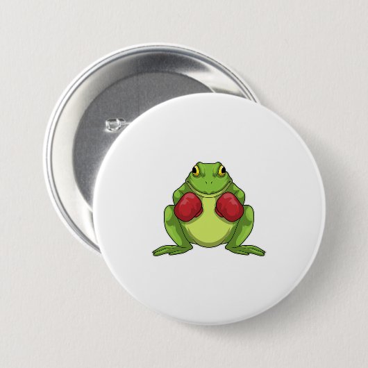 Frog Boxer Boxing Gloves Button (Vorne & Hinten)