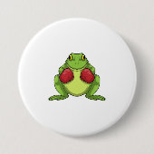 Frog Boxer Boxing Gloves Button (Vorderseite)