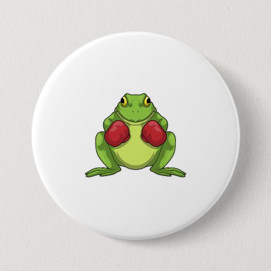 Frog Boxer Boxing Gloves Button (Vorderseite)