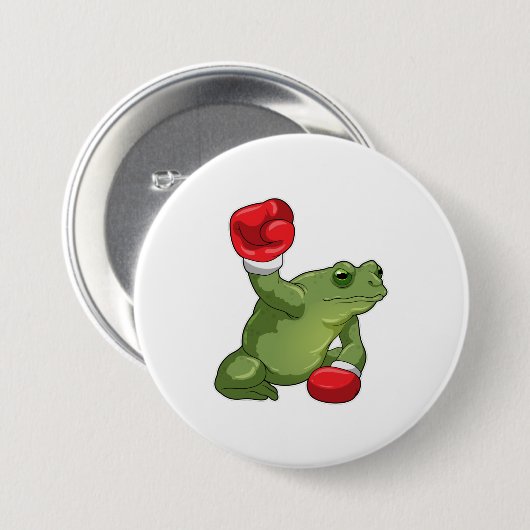 Frog Boxer Boxing Gloves Button (Vorne & Hinten)