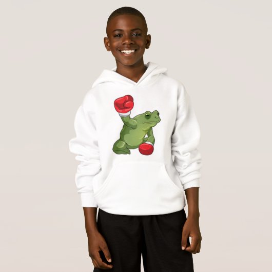 Frog Boxer Boxing Gloves Hoodie (Vorne ganz)